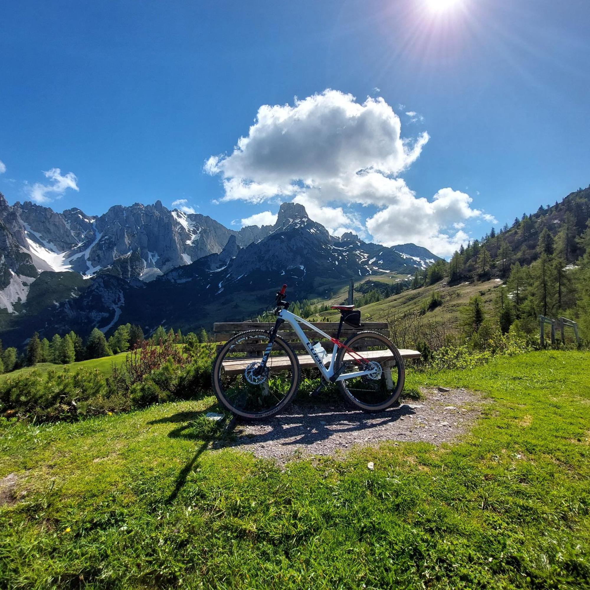 Huette Neuhaus Villa Annaberg im Lammertal Luaran gambar